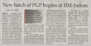 Sunday Times _ IIM-I PGP Batch Commence