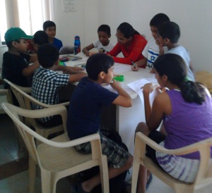 03. Ten children at the Vocabulary Workshop at Magarpatta