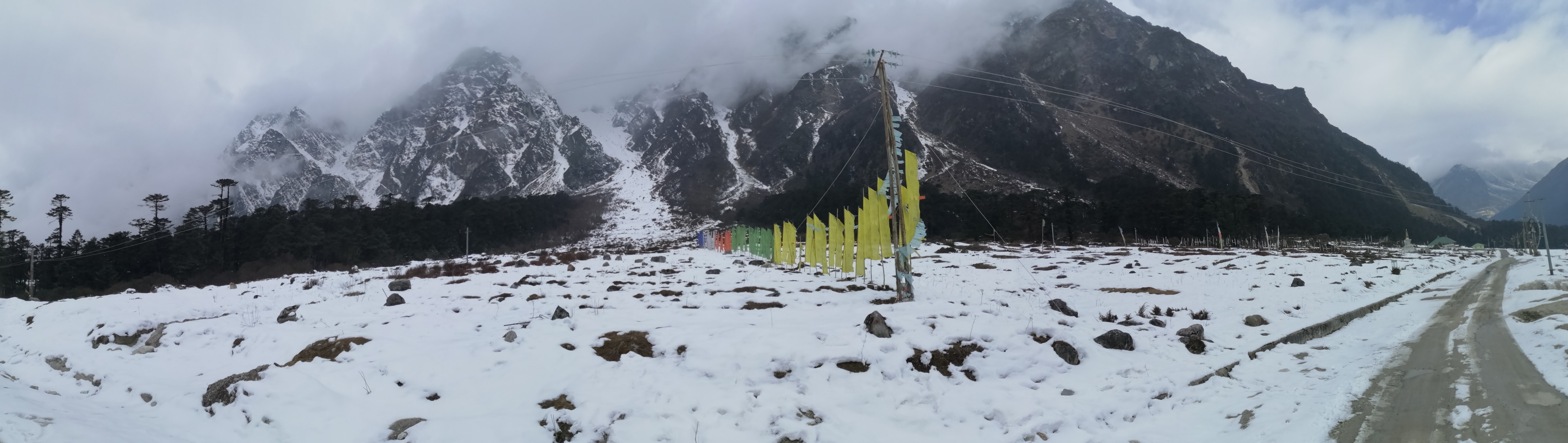 Flags at Yumthang