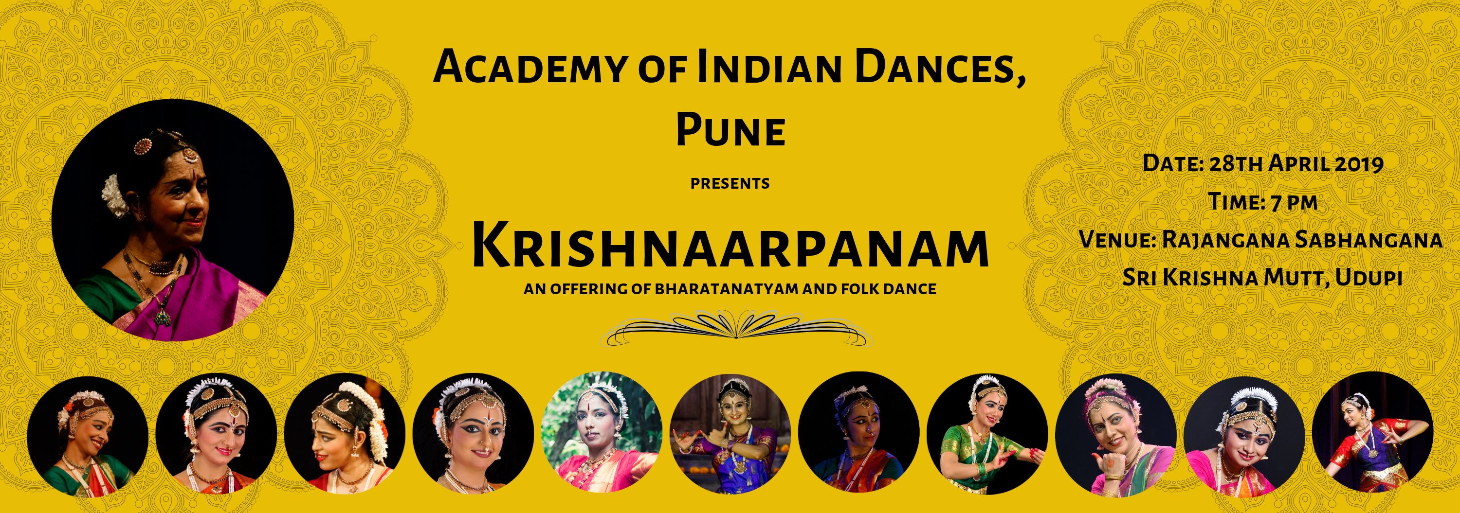 Poster for a performance at Ranjangana Sabhangana in Udupi on 28th April 2019