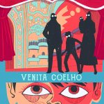 Book cover Text: All of Me Venita Coelho Image: Illustration of a boy's face and in his head, black silhouettes of a family, as if on stage