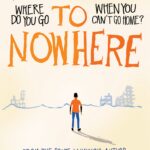Book cover Text: Welcome to Nowhere Where do you go when you can't go home? From the prize-winning author Elizabeth Laird Image: Illustration of a man, seen from the back, gazing at a land beyond water