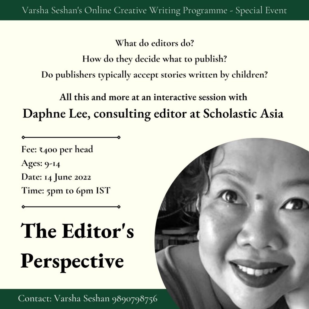 Event poster for the session with Daphne Lee